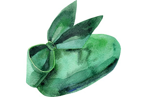 Watercolor Women's Green Cap