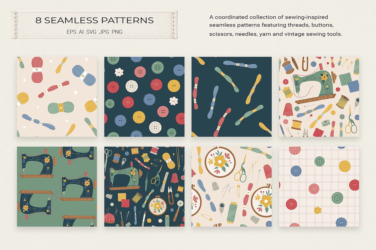 Hand-Drawn Sewing Collection, an Object Illustration by Irina Ostapenko (Photo 2 of 10)