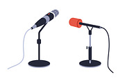 Microphones for audio recording set, an Object Illustration by Good Studio (Thumbnail 4 of 4)