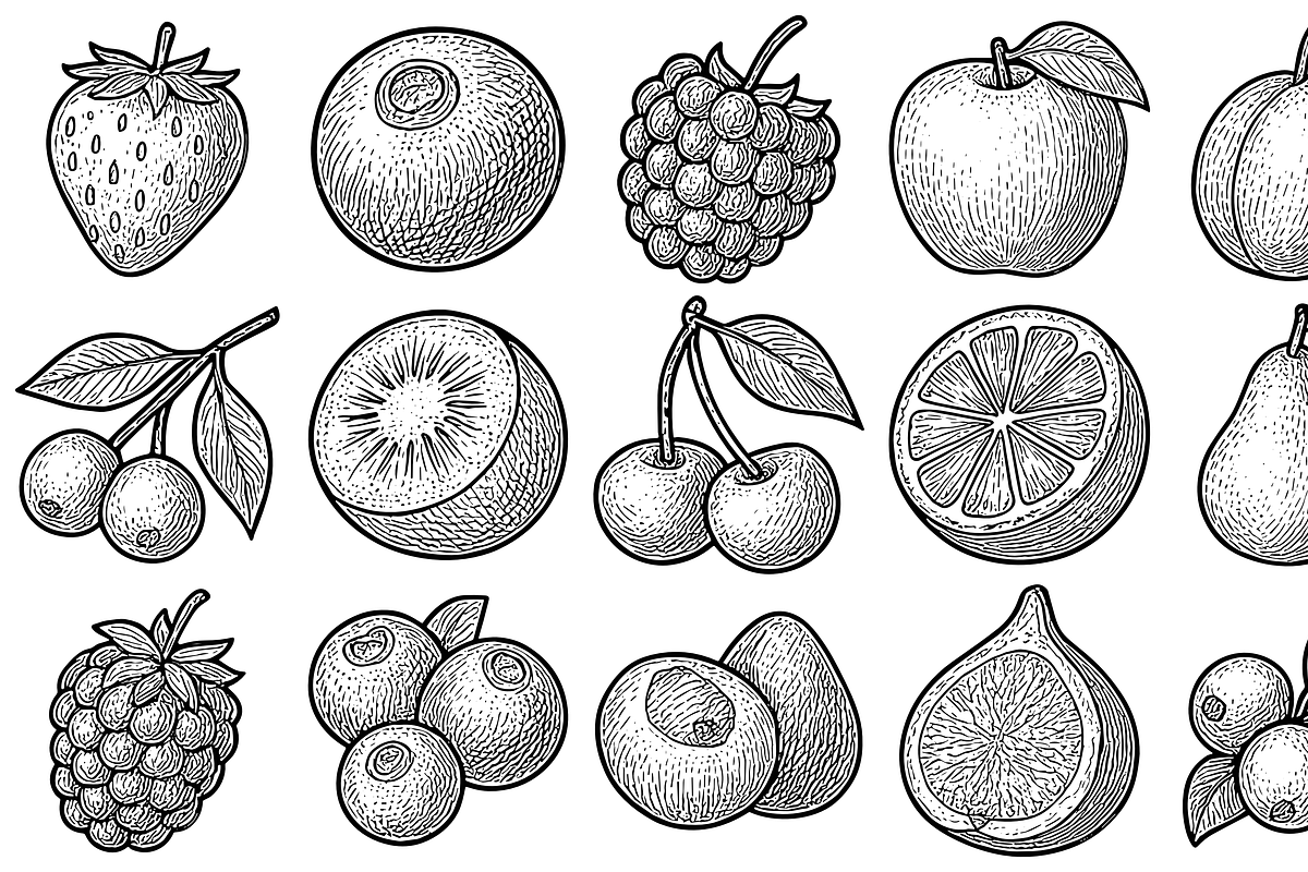 Assorted Fruit Icon Set, an Object Graphic by nikagraphic (Photo 2 of 3)