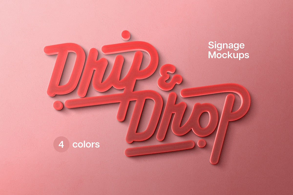 3D Sign Logo Mockups, a Mockup by Design Squad (Photo 1 of 5)