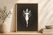 Cancer Zodiac Wall Art, a Person Illustration by Vasya Kobelev (Thumbnail 5 of 7)