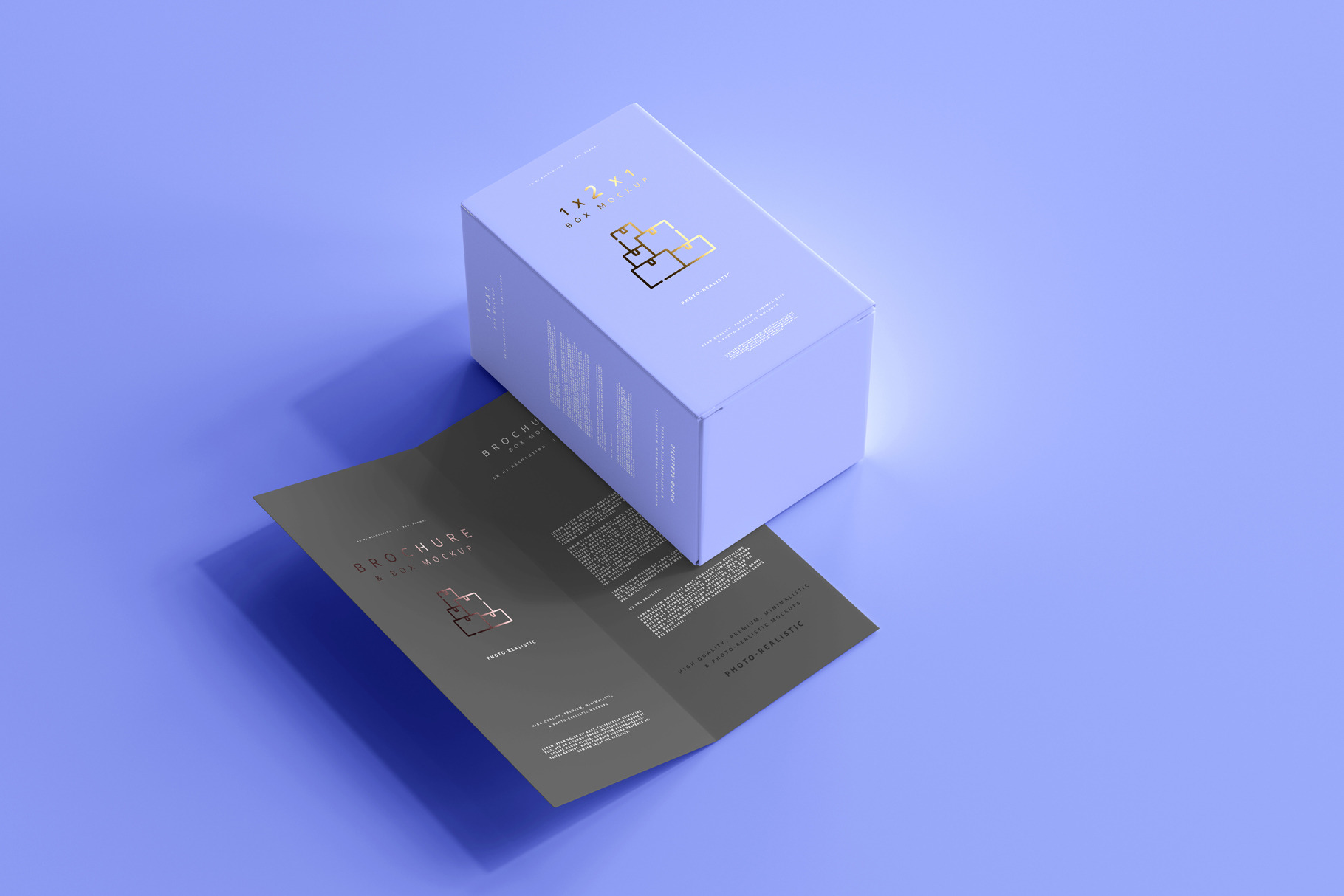 Mobile Box & card brochure Mockups