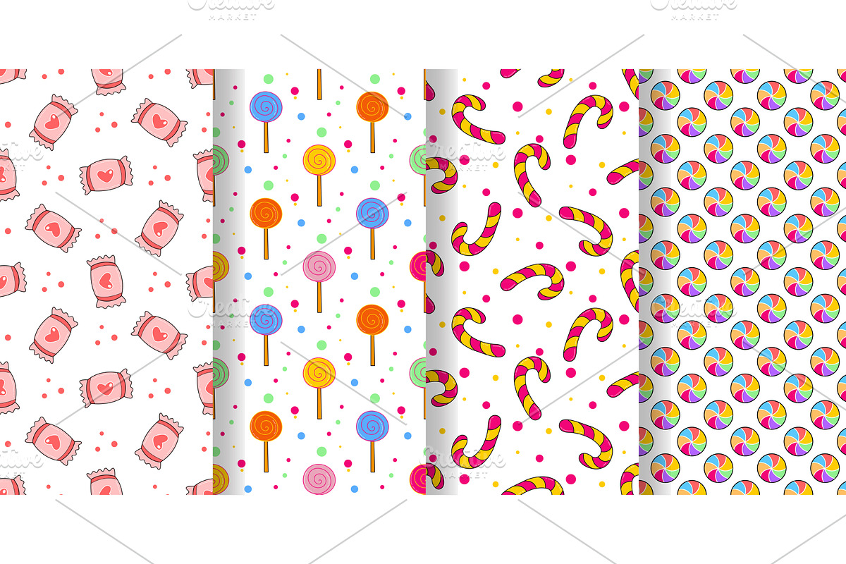 Delicious sweets and candies, a Food Illustration by Tati_Kli