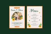 Sunlight Floral Wedding Invitation, an Invitation Template by iDoodle Studio (Thumbnail 1 of 4)