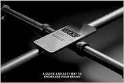 Smartphone on Iron Pipes Mockup PSD, an iPhone Mockup by Bruno's Shop (Thumbnail 2 of 4)