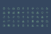 100+ Tourism Outline Icons Set, an Outline Icon by Creative Stall (Thumbnail 2 of 2)