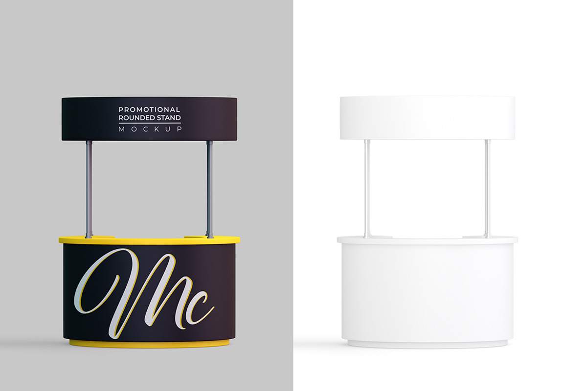 Promotional Rounded Stand Mockup