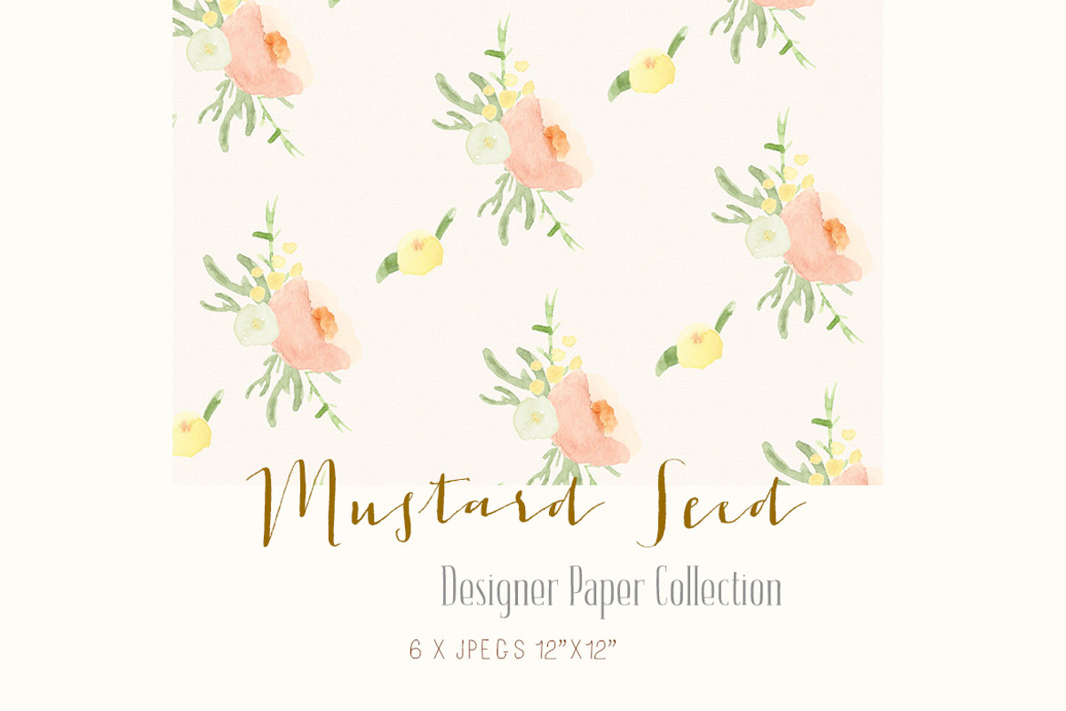 Digital Designer Paper-Mustard Seed preview 3