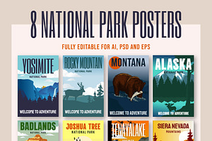 National Park Poster, an Illustration by Skilline Supply Co.