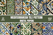 Mediterranean Tile Patterns Backgrou, a Pattern Graphic by Ink Gallery (Thumbnail 1 of 6)