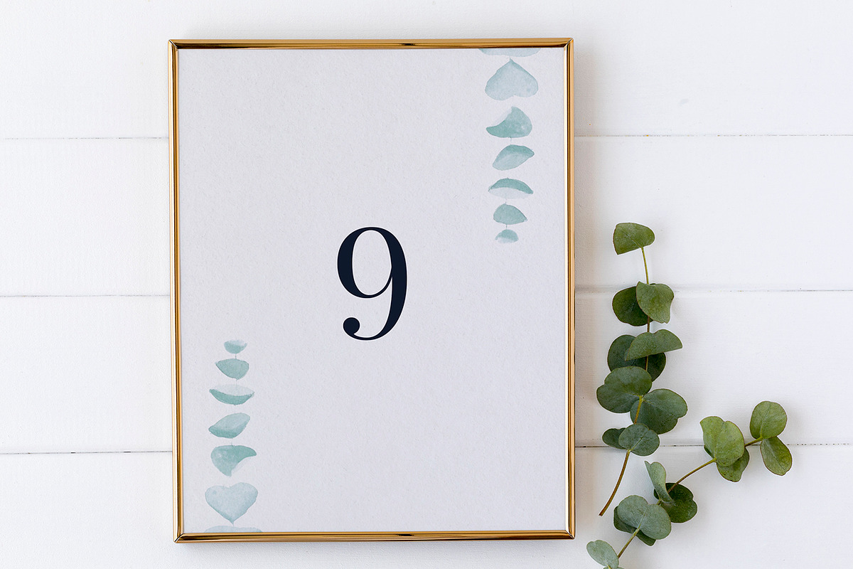 Eucalyptus Wedding Invitation Suite, an Invitation Template by Azka Creative (Photo 4 of 6)