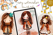 87 COZY PROCREATE WATERCOLOR BRUSHES, a Brush Add-On by Warm Cozy Cottage (Thumbnail 1 of 13)