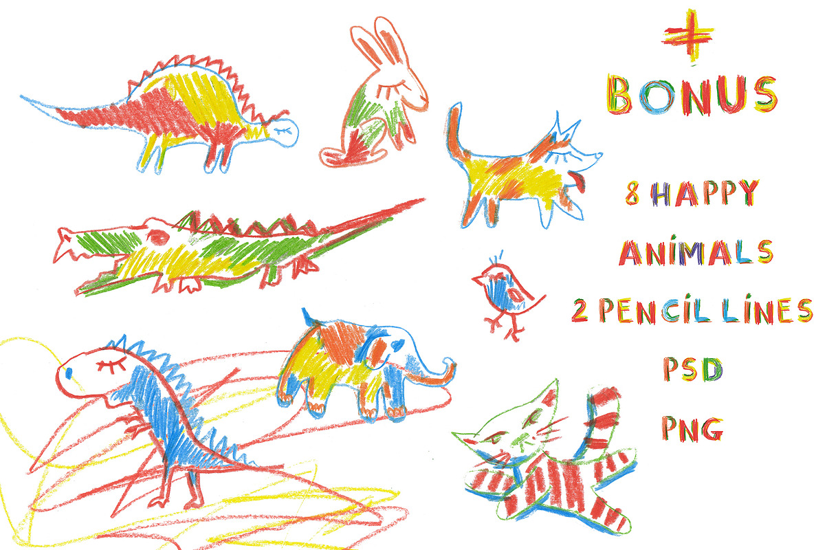 Happy Pencil bitmap color font preview 6