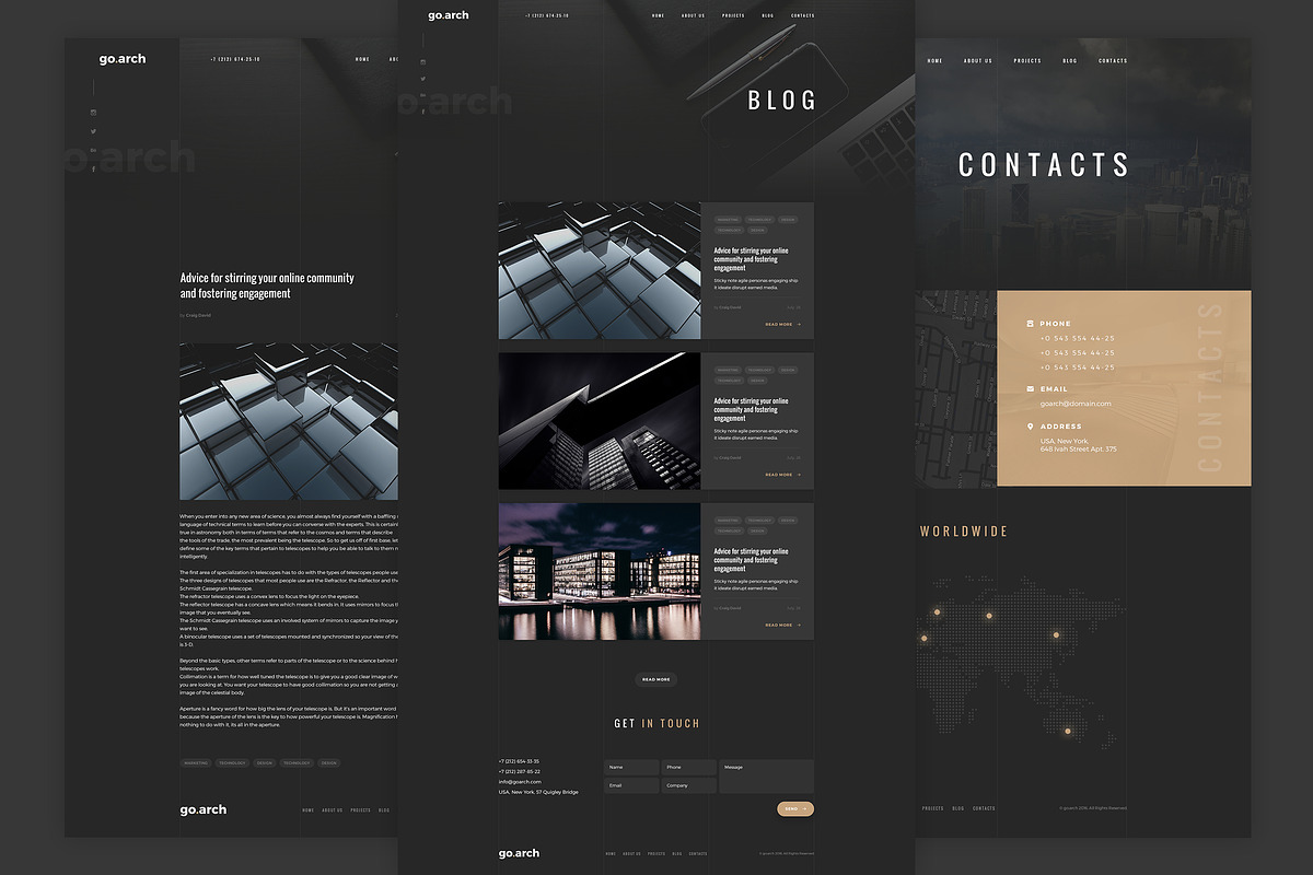 go.arch - Architecture PSD Template, a Landing Page Template by Spartak Vee (Photo 9 of 9)