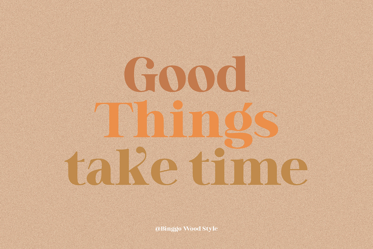 Binggo Wood Display, a Serif Font by Genesis Lab (Photo 12 of 14)