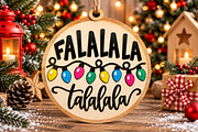 Christmas Falalala SVG Laser Cut, a Seasonal Illustration by Canvas Craft (Thumbnail 2 of 6)