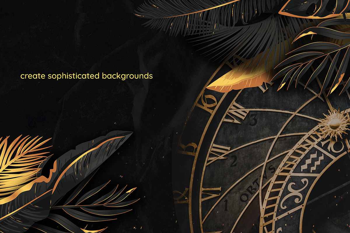 Black & Gold Tropical Leaves, an Object Graphic by Kate Galunga Artstore (Photo 5 of 5)