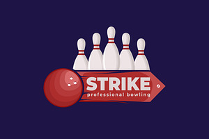 bowling logo template clever design, a Branding & Logo Template by Pyruos ID