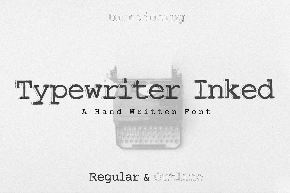 Typewriter Inked Handwritten Font, a Sans Serif Font by Creativetacos (Photo 1 of 8)