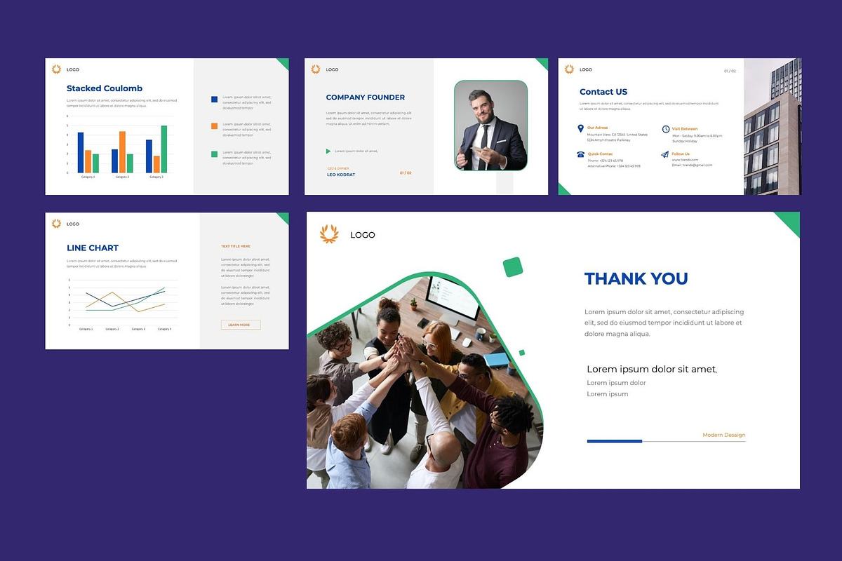 COMPANY  Business Google Slide, a Presentation Template by Rizki Herdian (Photo 6 of 6)