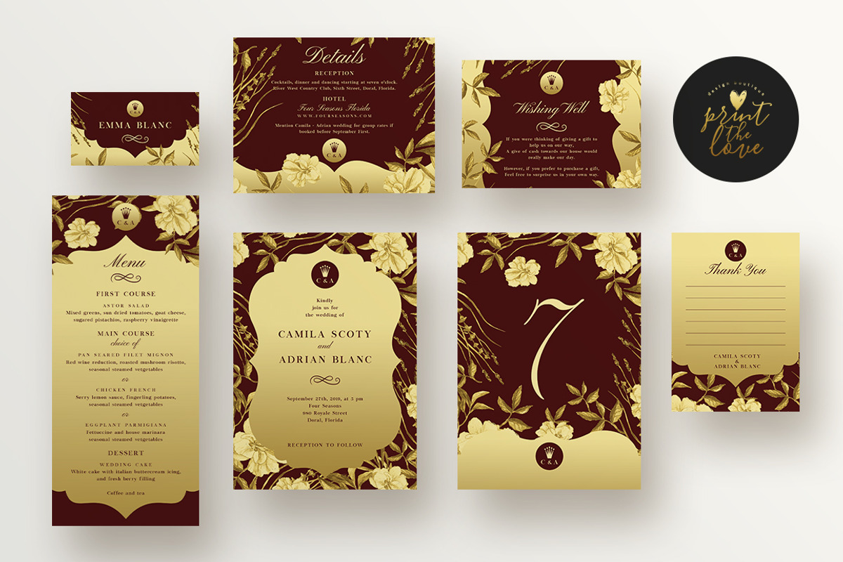 Wedding Invitation Suite - The Queen, an Invitation Template by Print The Love Boutique (Photo 6 of 9)