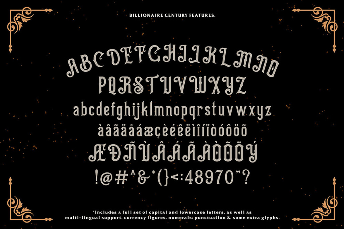 Billionaire typeface preview 5