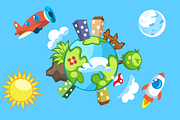 Cartoon Planet Pack, a Graphic by AhNinniah (Thumbnail 1 of 2)