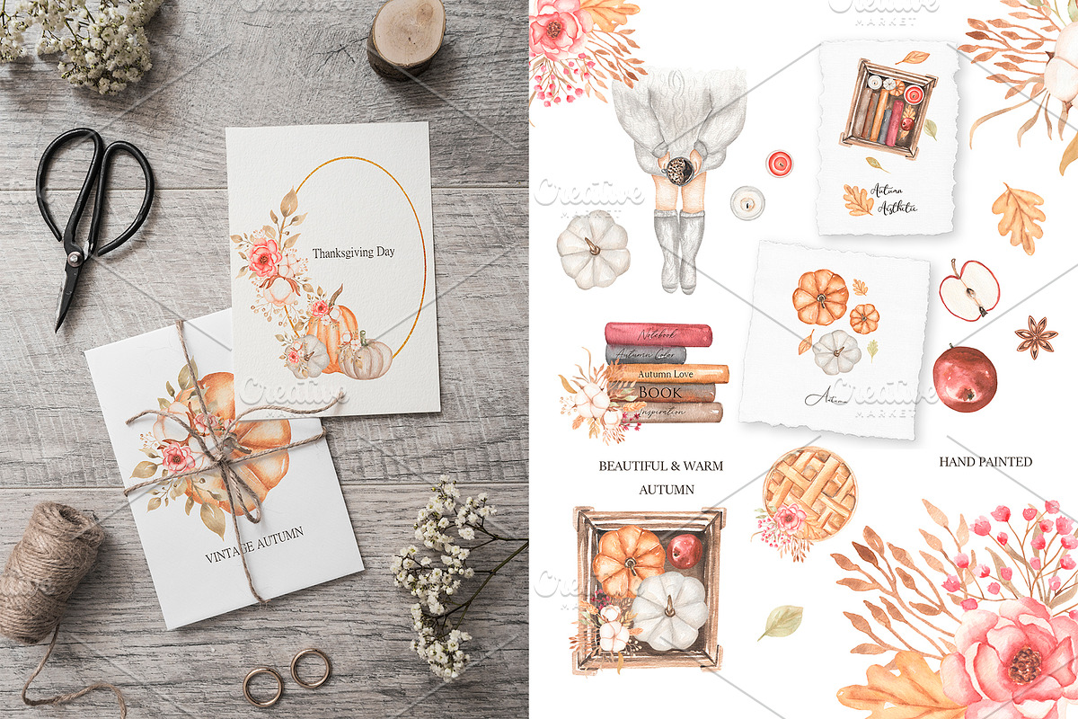 Watercolor Autumn Aesthetic, a Decorative Illustration by MayaNavits (Photo 11 of 14)