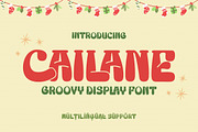 Cailane - Retro Groovy Display Font, a Sans Serif Font by twinstd (Thumbnail 1 of 8)