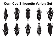 Fresh Corn Cob Silhouette Variety, an Object Graphic by Designer_Momina (Thumbnail 1 of 3)