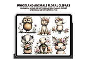 Whimsical Spring Woodland Animals, an Illustration by CraftCrateShop (Thumbnail 1 of 6)