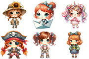 Quirky Cute Little Girl Clipart, an Illustration by Daily.Designs (Thumbnail 2 of 5)