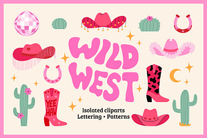Wild West | Cliparts, lettering