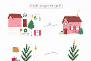 Winter city creator - vector + Canva, a Seasonal Illustration by Valerie (Thumbnail 7 of 16)