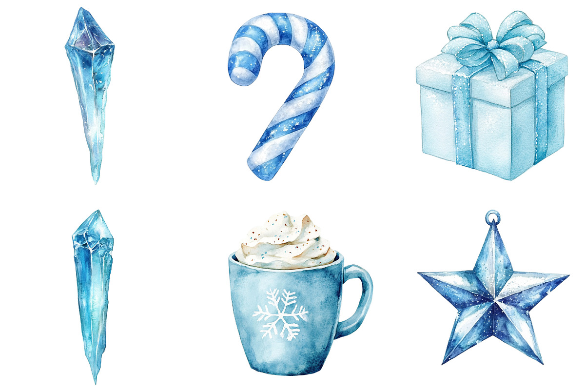 Blue Winter Christmas Aesthetic Pack, a Graphic by CitraGraphics (Photo 3 of 4)