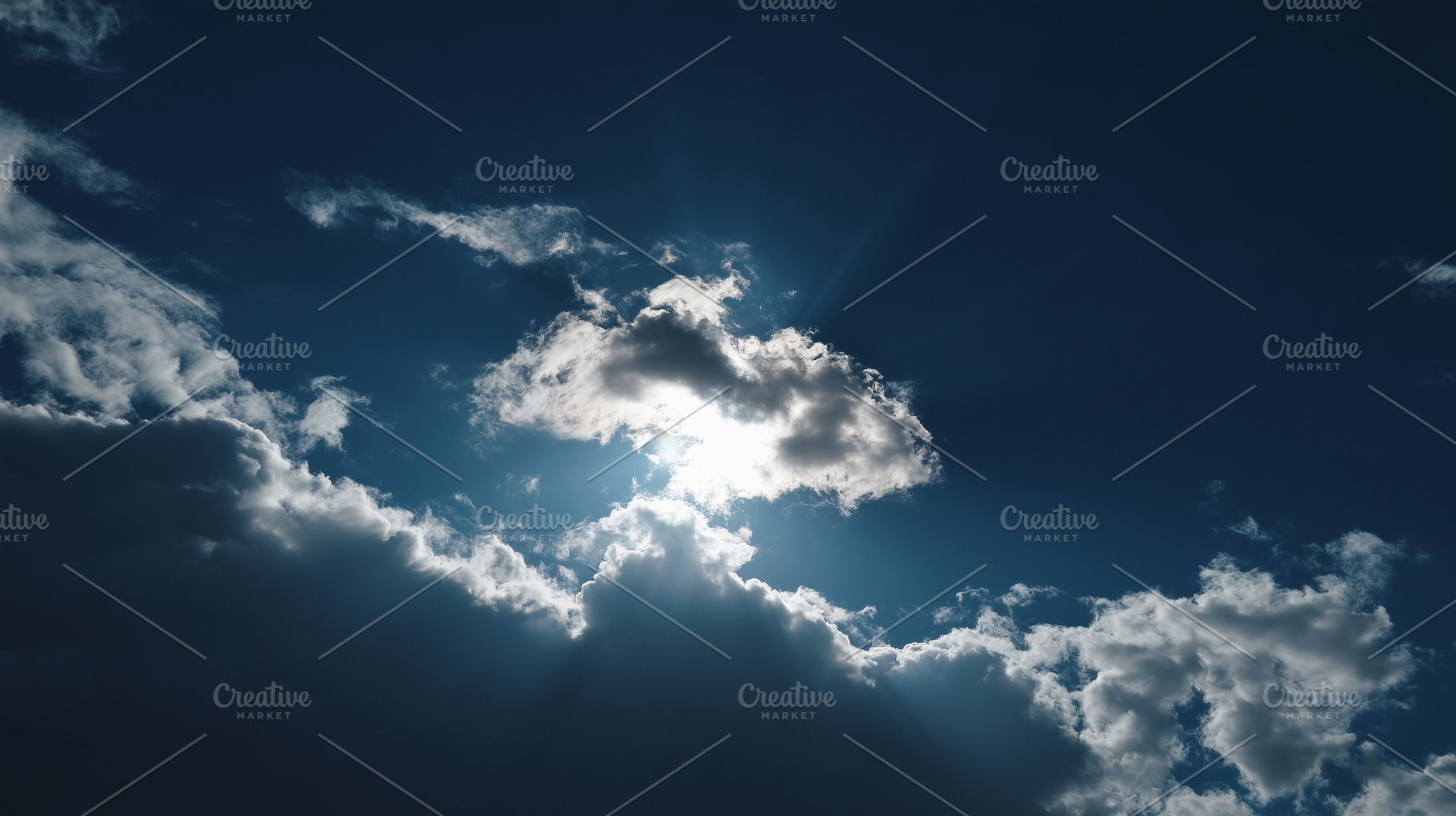 Sun shines brightly behind dramatic, a Nature Photo by MistyDay