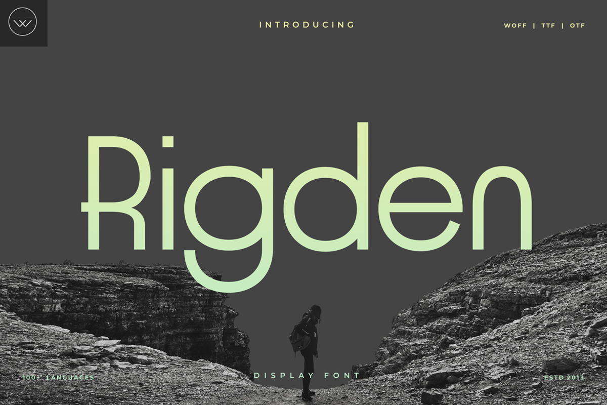 Rigden - Display, a Sans Serif Font by Webhance Studio (Photo 1 of 10)