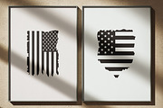 Distressed American Flag SVG Bundle, a Graphic by M9 Design (Thumbnail 8 of 9)