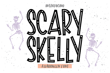 SCARY SKELLY Halloween Font, a Font by Blush Font Co.