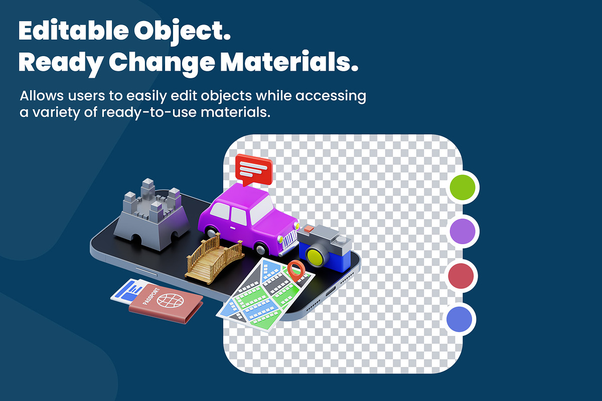 3D Isometric Traveling Pack, a 3D by novia99design (Photo 2 of 6)