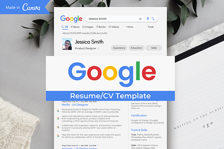 Google Resume Template 2023 ATS CV