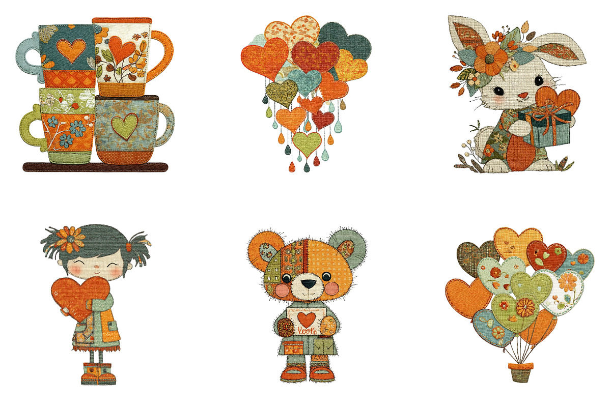 Watercolor Cute Valentine Clipart, an Illustration by CreationArt (Photo 4 of 5)