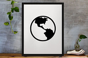 Earth Silhouette SVG, an Object Illustration by newminddesign (Thumbnail 3 of 3)