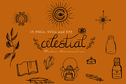 Celestial Icons/Illustrations, an Object Illustration by Mindful & Curious Design (Thumbnail 1 of 6)