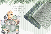 Jungle animals cliparts and patterns, an Animal Illustration by Tita Creative Studio (Thumbnail 3 of 6)
