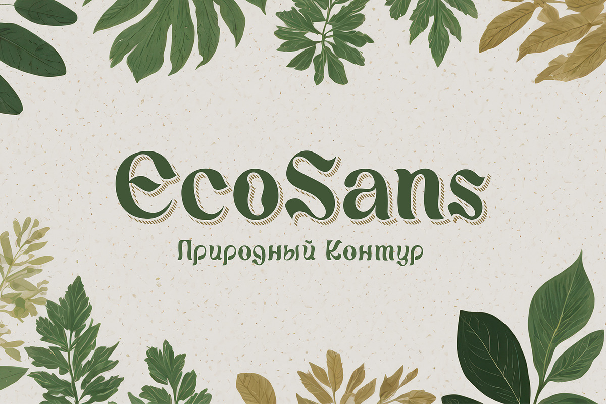 EcoSans — Minimalist Nature Font, a Sans Serif Font by Fractal fonts & graphics (Photo 1 of 7)