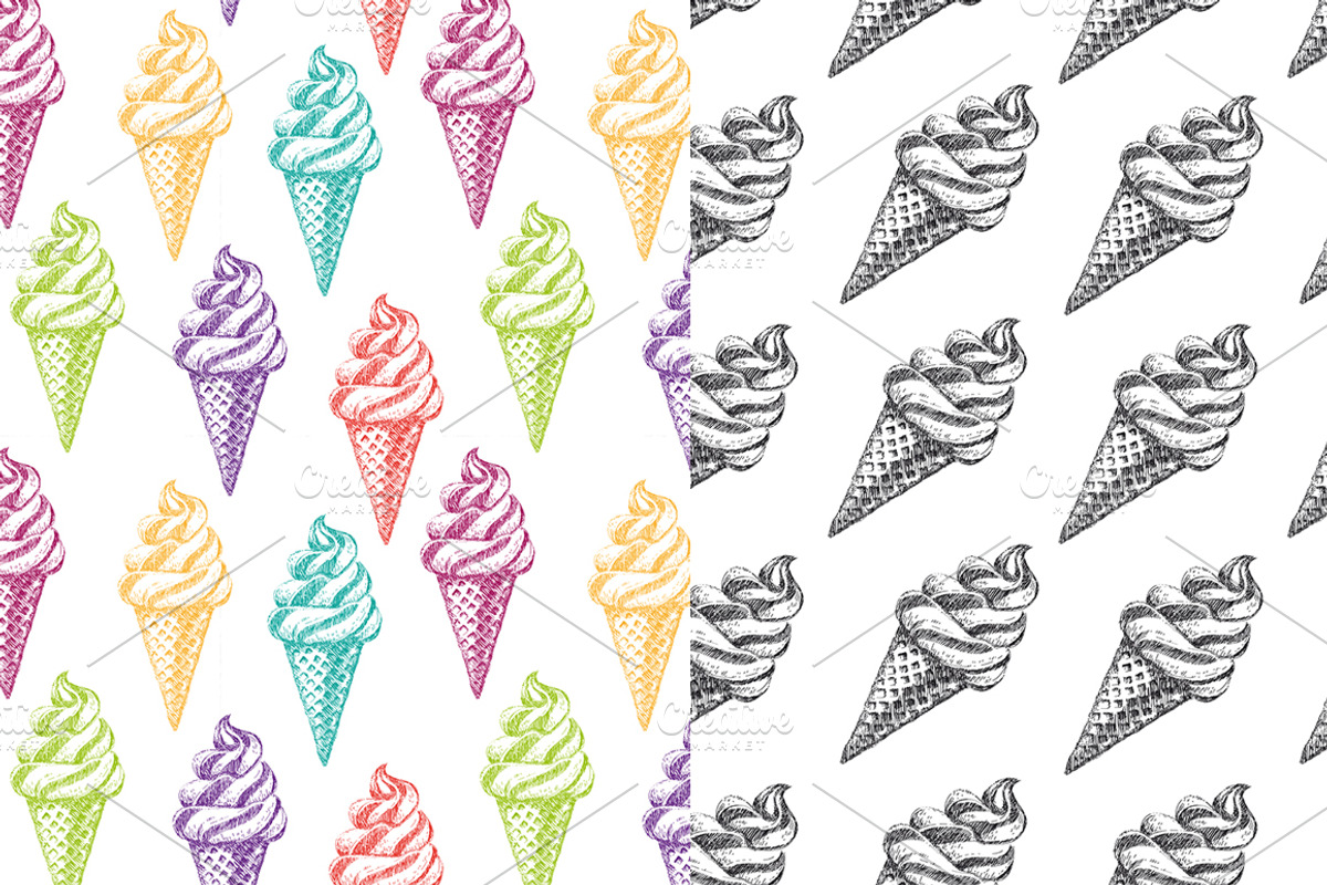 6 Ice Cream Patterns preview 5