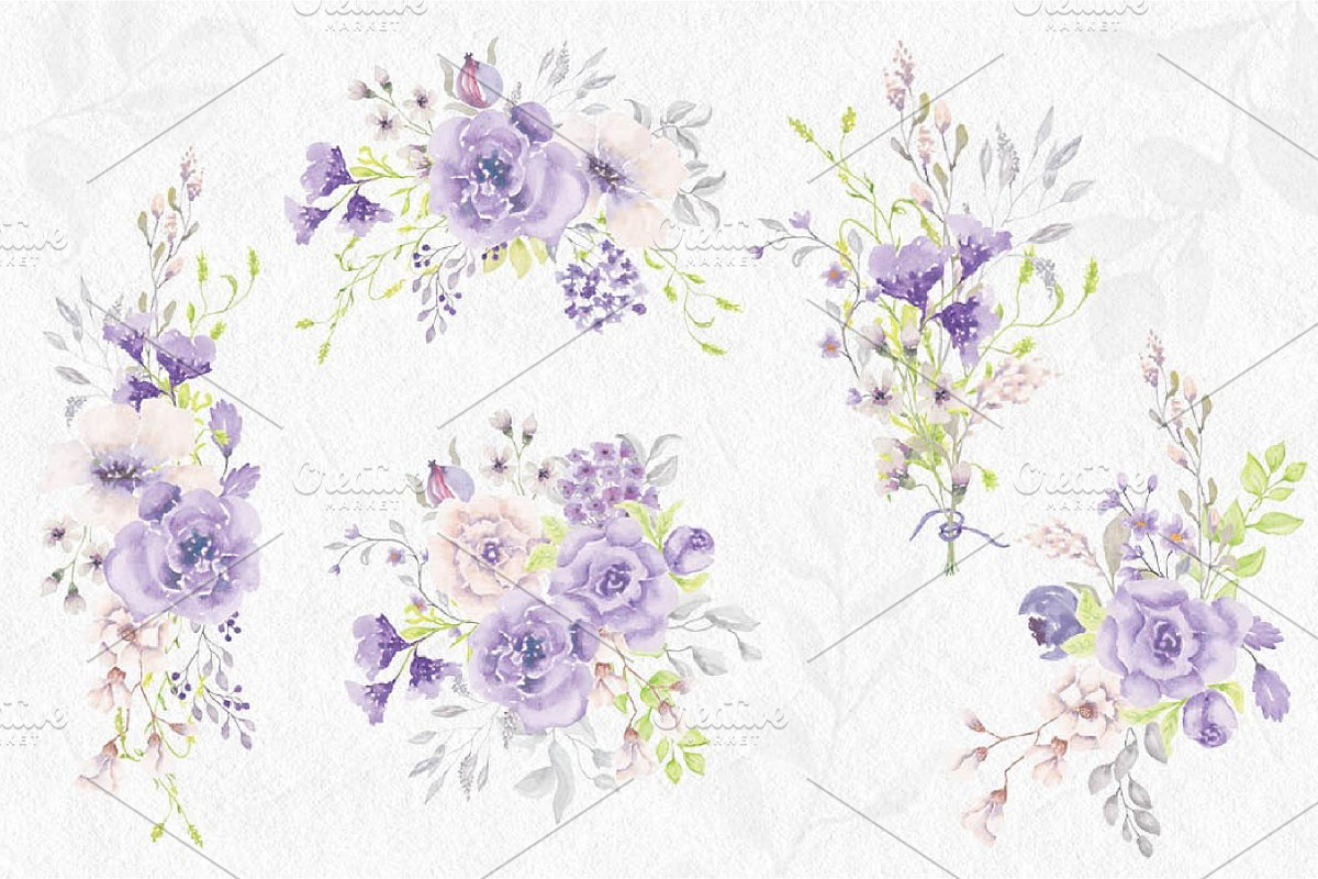 'Purple Delight' Watercolor Collecti, an Illustration by fashionaddict (Photo 6 of 8)