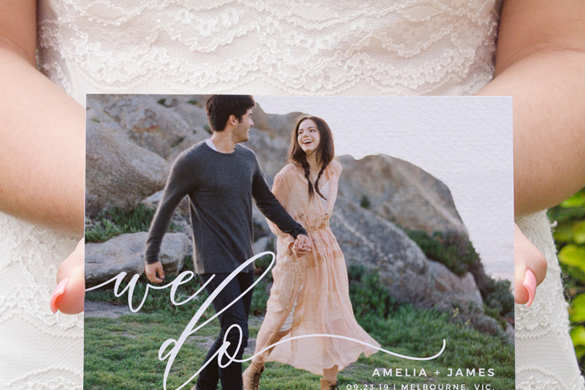 Modern We Do Script Navy Blue, an Invitation Template by Inkpower (Photo 4 of 7)